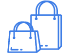 shopping ads icon of shopping bags