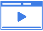 video advertising icon of a video player