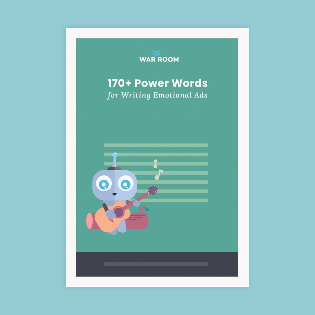 cover for 170+ power words for writing emotional ads resource